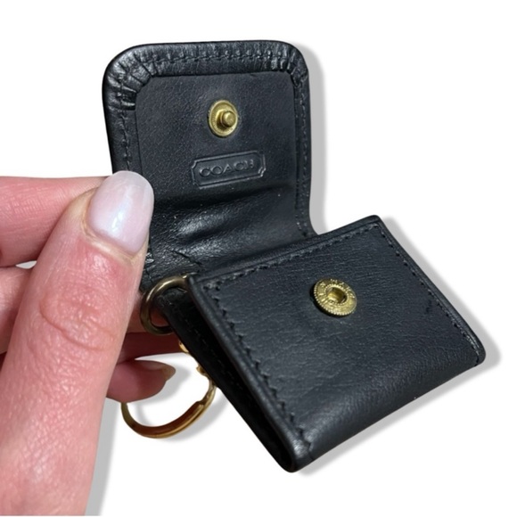Very Rare HTF Vintage Coach Signature Photo Key Fob Bag Charm | Black | No. 5806 - Picture 15 of 16